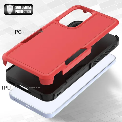 Vista 49 de Jeylly Compatible con Samsung Galaxy A22 5G Funda, Funda Samsung A22 5G con 2pcs protectores de pantalla de vidrio templado