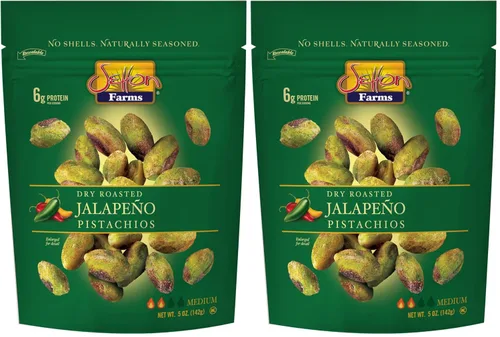 Vista 17 de Pistachos sazonados sin cáscara, sabor alitas de búfalo, bolsas de 2.5 onzas, paquete de 8, Kosher