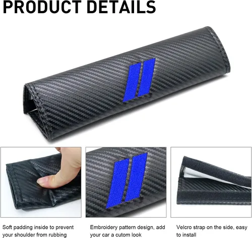 Vista 3 de para Challenger Fundas para Cinturón de Seguridad, Almohadillas para Cinturón de Seguridad para Charger, Accesorios para Dodge, Fundas para Cinturón