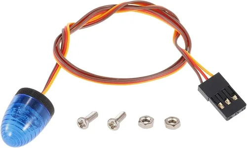 Vista 18 de 2 luces LED ultra brillantes de policía, lámpara estroboscópica de flash giratorio, 5 modos para 1/8 1/10 1/14 RC coche extinción de incendios