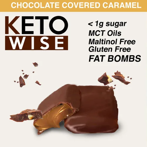 Vista 5 de Keto Wise Fat Bombs - Hecho con aceite MCT que contiene chocolate, bajo en grasa, bajo en carbohidratos y apto para dieta cetogénica, 0.28 oz