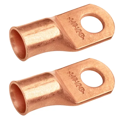 Vista 92 de SELTERM - 5 terminales de anillo resistentes para cable de batería, calibre 1/0 AWG, pernos de 1/2 pulgadas, terminales de calibre 0, ojales