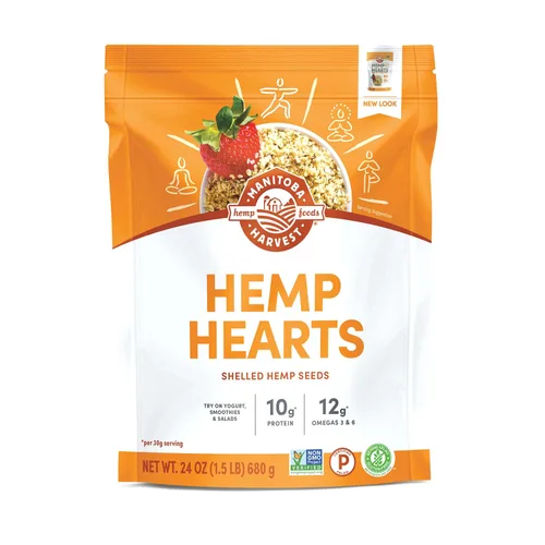 Vista 8 de Manitoba Harvest Corazones de Cáñamo, Semillas de Cáñamo Descascarilladas - 0.9 oz, Paquete de 12 - 10g de Proteína Vegetal y 12g de Omega 3 y 6 por