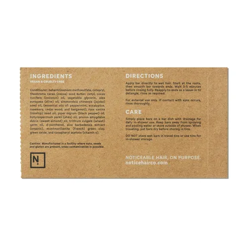 Vista 6 de NOT!CE Hair Co. The Stimulator Conditioner Bar - engrosamiento cabello graso y fino