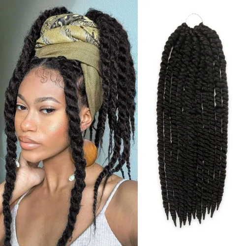 Vista 11 de Glam21USA sintético Jumbo Senegalese Twist sintético de 12 pulgadas 2-Azul