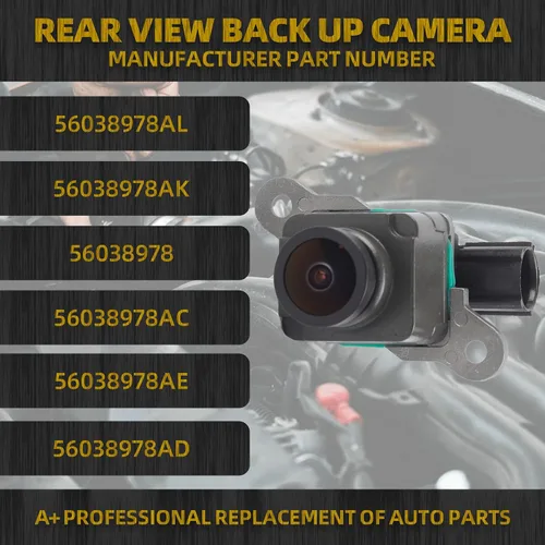 Vista 2 de Dasbecan Cámara de respaldo 56038978AL Cámara de visión trasera compatible con Dodge Ram 1500 2500 3500 4500 5500 Park Assist 2013-2017