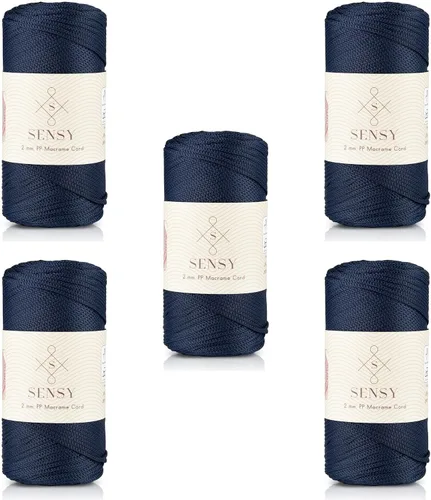 Vista 164 de Sensy Premium 2mm 229.5 metros de cuerda de poliéster 100% cordón de polipropileno Cordón de macramé 2mm Cordón para bolso de crochet Hilo