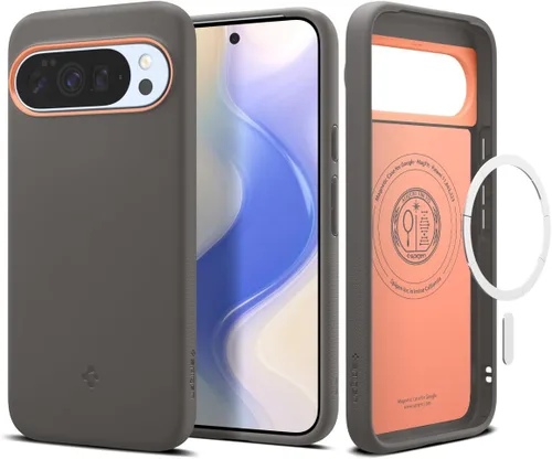 Vista 11 de Spigen para Pixel 9a, Funda Nano Pop MagFit (2025) [Compatible con accesorios MagSafe] - Negro y sésamo (2025)