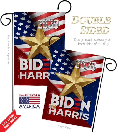 Vista 3 de Biden Harris Flag Vote Garden Pack Patriótico Presidente Demócrata Republicano Tea Party Estados Unidos Americano Cartel para casa de elecciones