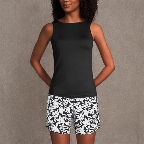 Vista 6 de Lands' End Traje de baño tankini modesto con cuello alto UPF 50 para mujer