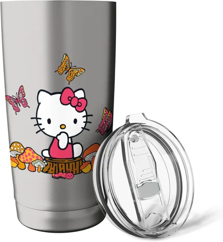 Vista 5 de Hello Kitty Vaso aislado de acero inoxidable mariposa
