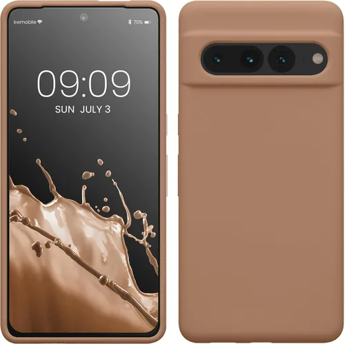 Vista 62 de kwmobile Funda compatible con Google Pixel 7 Pro - Funda de silicona TPU con acabado suave - Piedra antigua