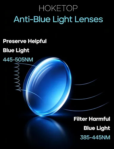 Vista 7 de Gafas de bloqueo de luz azul para hombres, antifatiga, monitor de computadora, gafas de juegos para prevenir dolores de cabeza