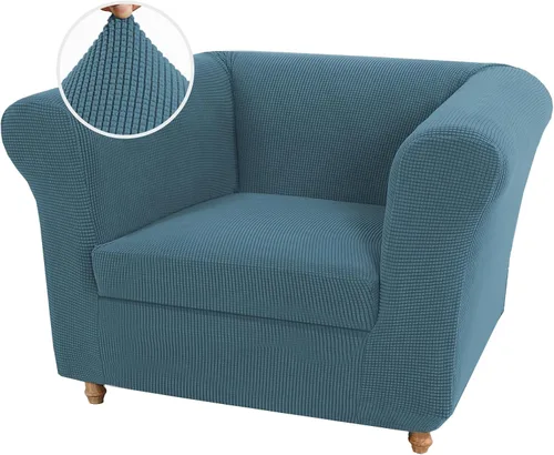 Vista 28 de UNBBRRL Funda de sofá Chesterfield de jacquard elástico, fundas de cojín gruesas para sofá, protector de muebles para sala de estar