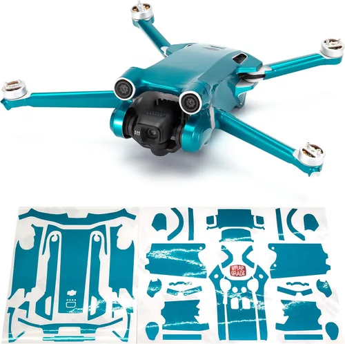 Vista 15 de WRAPGRADE Pegatinas de piel compatibles con DJI Mini 3 Pro Unidad principal (verde militar)