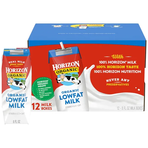 Vista 11 de Horizon Organic Cajas de leche bajas en grasa, fresa, 8 onzas, paquete de 6 8g Protein per Serving, 1% Lowfat, USDA Organic, No Refrigeration