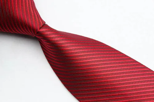 Vista 3 de Corbatas tejidas de seda sólida clásica del telar jacquar de la corbata del lazo de los hombres Rojo oscuro
