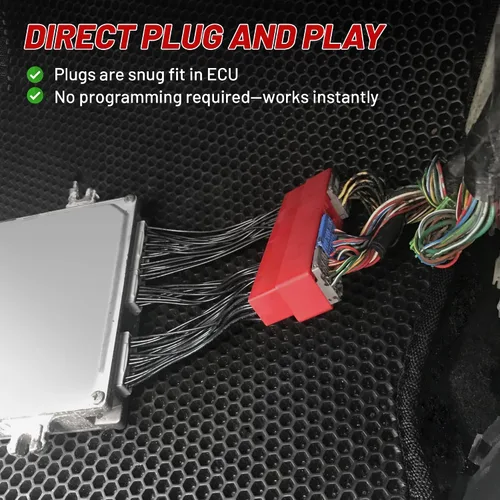 Vista 5 de RED WOLF Arnés de puente de conversión OBD2B a OBD1 ECU compatible con Honda Accord 1998-2002, Civic 1999-2000, Acura Integra 2000-2001, arnés