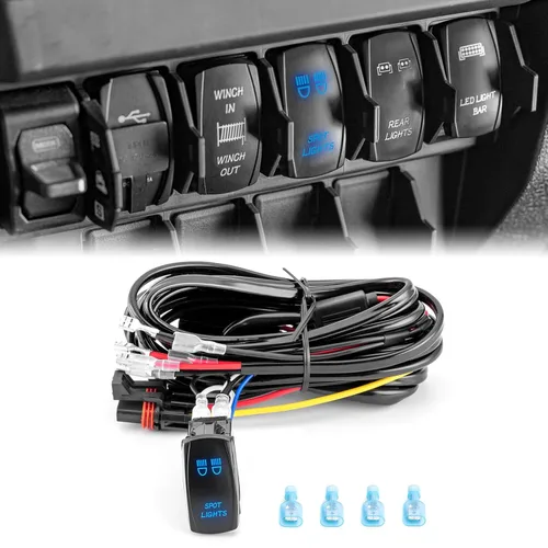 Vista 16 de WeiSen - Kit de arnés de cableado de barra de luz de 300 W para Polaris RZR Ranger General