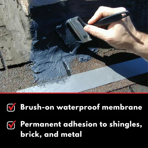 Vista 2 de ChimneySaver FlashSeal Sellador elastomérico para chimenea de techo, sellador flexible e impermeable, 1 galón (negro)