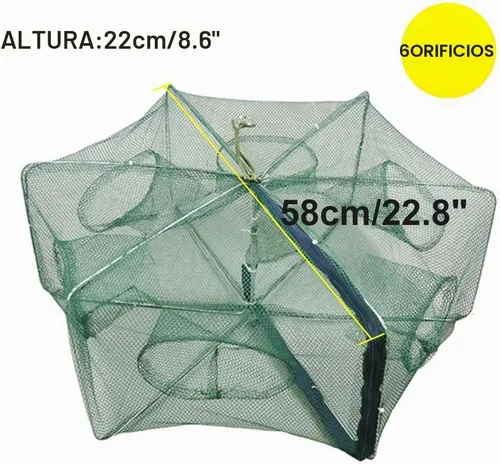 Vista 5 de ZffXH 1/2 PCS trampa de cebo de pesca plegable para peces pececillos cangrejo