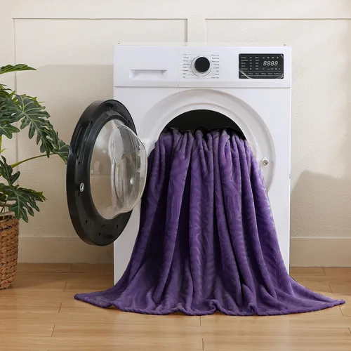 Vista 7 de SOCHOW Manta de forro polar de franela súper suave, ligera y acogedora manta de felpa con textura de hojas cálidas para cama, sofá, 50 x 60