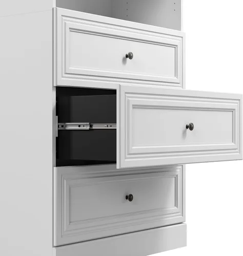 Vista 3 de Bestar Organizador de armario con cajones, blanco, versátil, 97W