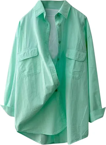 Vista 20 de Long Sleeve Shirts for Women Spring Summer Dressy Casual Button Down Plus Size Tops Office Work Blouses