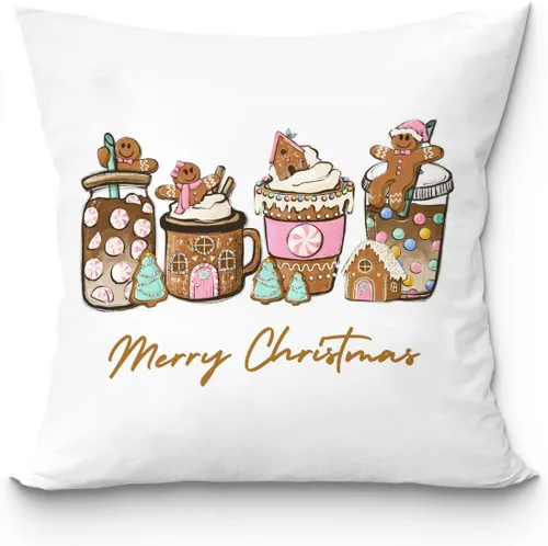 Vista 6 de Fundas de almohada de Papá Noel, 18x18 - Decoración de Navidad rosa, Papá Noel, para sofá y sala de estar, dormitorio Almohada-sd-04