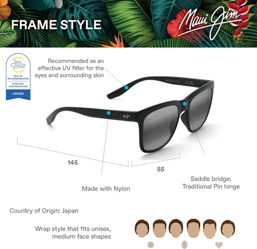 Vista 6 de Maui Jim Gafas de sol clásicas polarizadas Pehu para hombre y mujer
