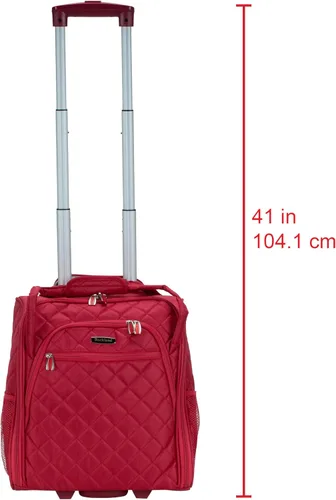 Vista 2 de Rockland Melrose - Maleta con ruedas, de porte vertical, para caber debajo del asiento, Rojo), BF31-RED