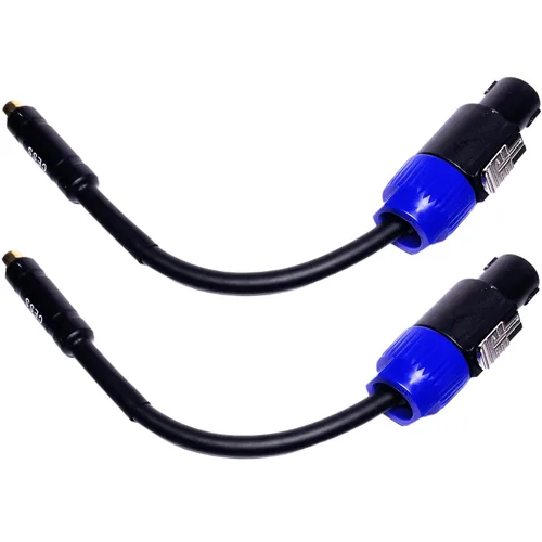 Vista 5 de CNCESS Cable adaptador RCA hembra a Speakon macho, 6 pulgadas, cable de nicho cruzado sub/amperio, paquete de 2