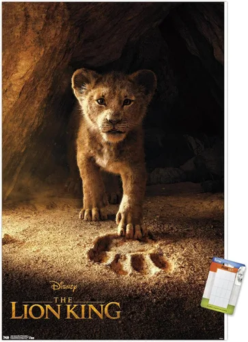 Vista 9 de Trends International Disney The Lion King - Póster de pared de Simba de una hoja, 14.725 x 22.375 pulgadas, versión enmarcada de madera de granero