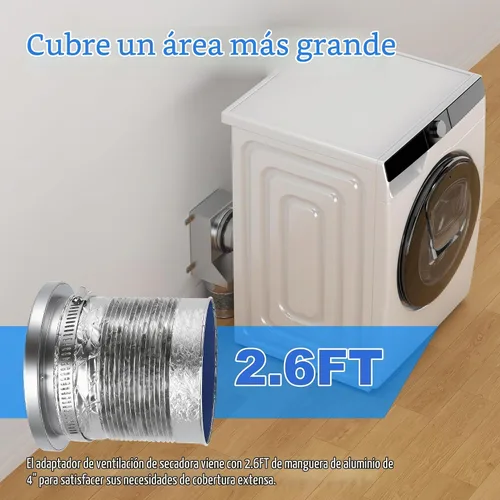 Vista 7 de Acoplamiento magnético de ventilación de secadora de acero inoxidable, conexión y desconexión rápidas, kit de conector de ventilación de secadora