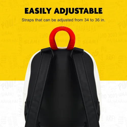 Vista 5 de Mini mochila Peanuts, bolsa de viaje pequeña para hombres y mujeres, snoopy, 9 pulg.