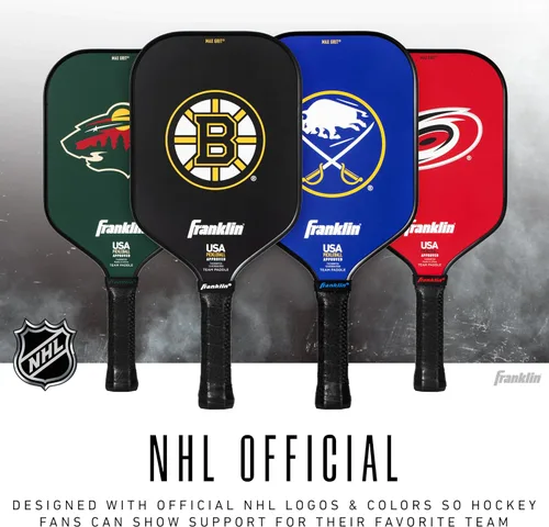 Vista 8 de Franklin Sports Palas de Pickleball del Equipo NHL - Palas de Pickleball con Logo Oficial del Equipo de Hockey NHL - Serie Signature de 13MM