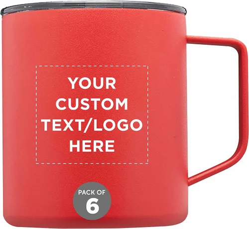 Vista 23 de Kenai - Tazas de viaje personalizadas con recubrimiento en polvo, 13.5 onzas, juego de 24, paquete personalizado a granel, doble pared, perfectas