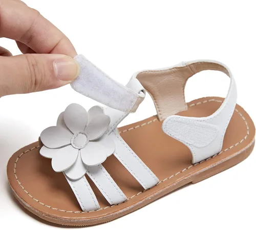 Vista 8 de GINFIVE Sandalias para niñas pequeñas, zapatos de verano para niñas pequeñas