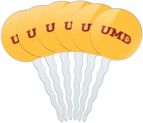 Vista 155 de Abilene Christian - Juego de 6 palillos para cupcakes con logotipo secundario
