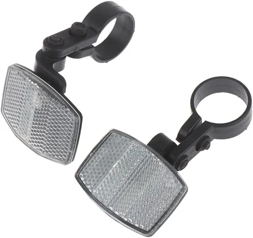 Vista 2 de Reflectores de bicicleta, reflectores de bicicleta, kit de 2 pares de reflectores delanteros y traseros de bicicleta