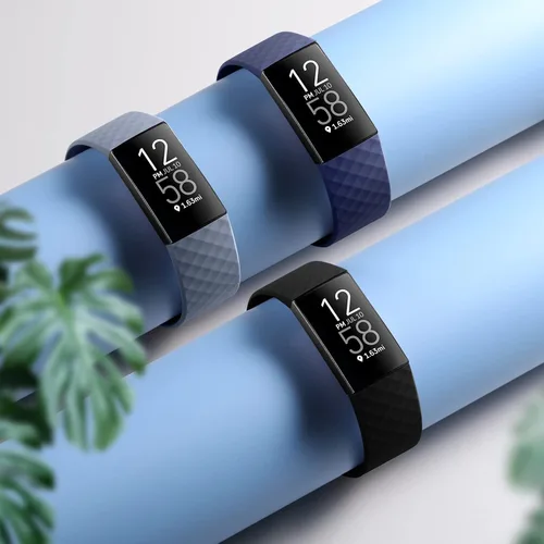 Vista 7 de Wepro Paquete de 3 bandas compatibles con Fitbit Charge 4 bandas para Negro/Azul Marino/Azul Gris