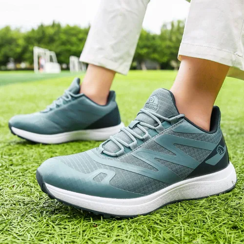 Vista 4 de Zapatos de golf para hombre, zapatos de golf profesionales, transpirables, sin pinchos, zapatos deportivos antideslizantes para caminar