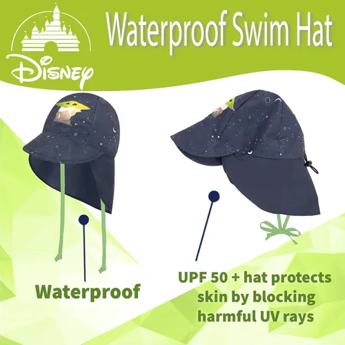 Vista 2 de Disney Sombrero de natación para niños pequeños, sombrero de sol para niños pequeños para verano con los favoritos de Disney, sombrero de sol