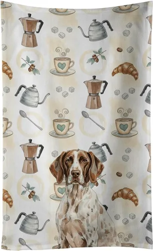 Vista 351 de Caroline's Treasures Afghan Hound - Toalla de cocina para barra de café, terciopelo frontal y lazo de algodón, lavable a máquina Sabueso afgano