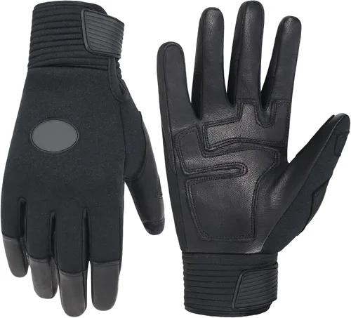 Vista 25 de HANDLANDY Guantes de trabajo para hombre y mujer, guantes de trabajo de mecánicos de uso general con pantalla táctil, guantes de trabajo flexibles