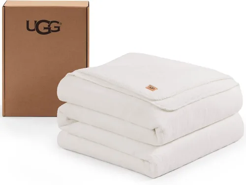 Vista 20 de UGG Whitecap Queen - Manta de forro polar de felpa, 90 x 90 pulgadas, color Azul
