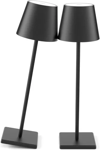 Vista 11 de Lámpara de mesa inalámbrica dorada, 5500 mAh, luz de mesa de latón, 3 temperaturas de color, regulable, recargable, para exteriores, restaurante Oro