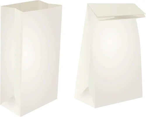 Vista 9 de Bolsas de papel blanco de 4 libras, bolsas para almuerzo, manualidades y comestibles, paquete de 500
