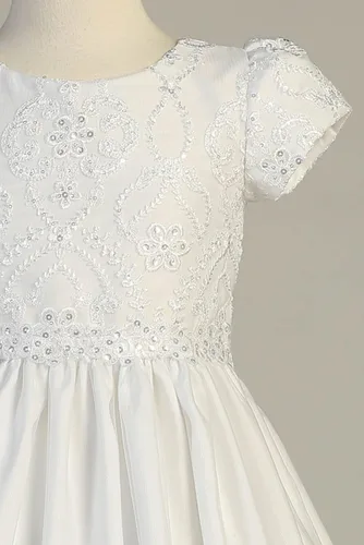 Vista 2 de Vestidos de Primera Comunión para Niñas 7-16 Vestido de Primera Comunión Blanco Vestidos de Primera Comunión para Niñas Talla Grande