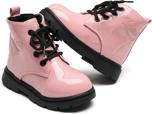 Vista 4 de Komfyea Botines de otoño impermeables con cremallera de invierno para niños y niñas niños pequeñosniños pequeños